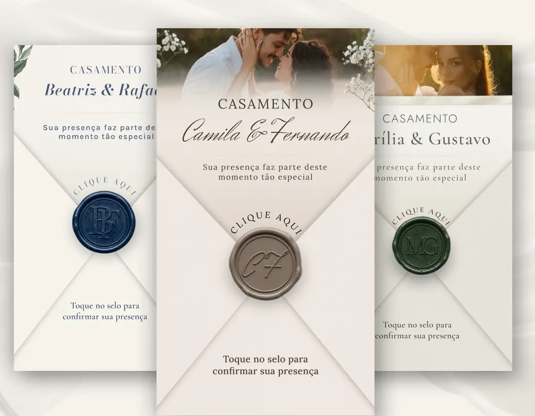 Mockup do convite digital personalizado