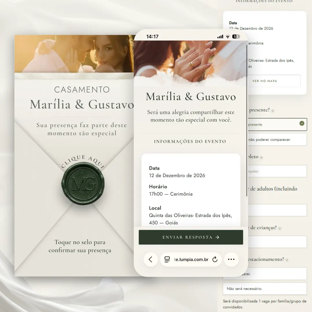 Convite de casamento de Beatriz e Rafael